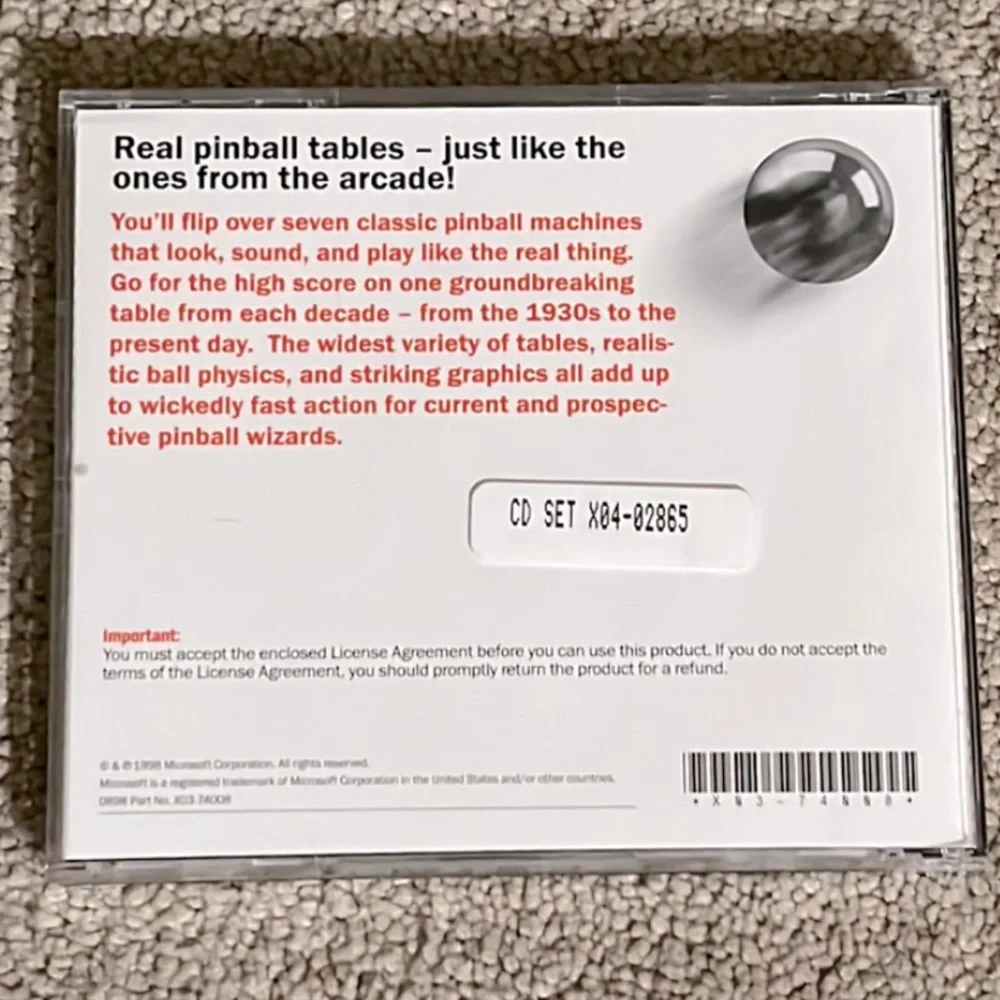 Microsoft Pinball Arcade CD